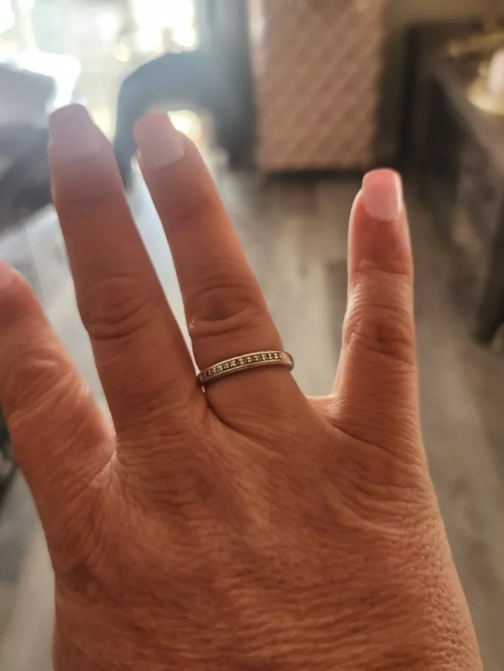 1/4 carat diamond sterling silver wedding band